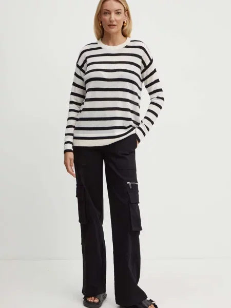 Шерстяной легкий свитер Max&co бежевый