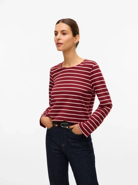 VERO MODA Tricou VMFILUKKA ruginiu maro
