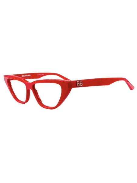 Lniane okulary przeciwsłoneczne Balenciaga czerwone
