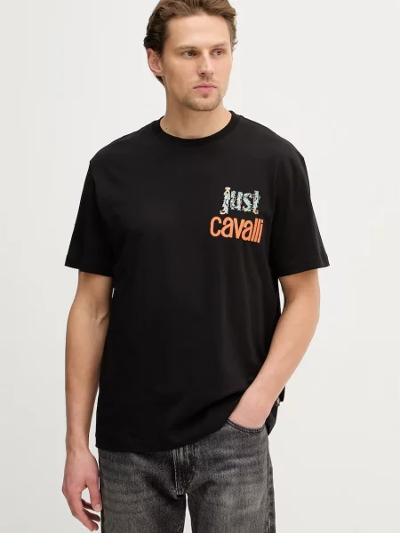 Just Cavalli tricou din negru