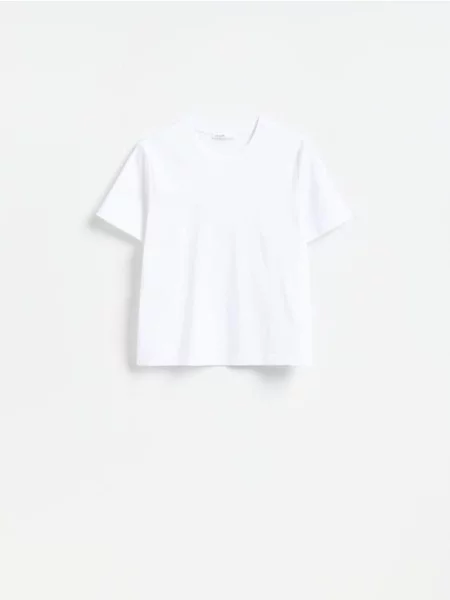 Reserved Tricou din mercerizat alb