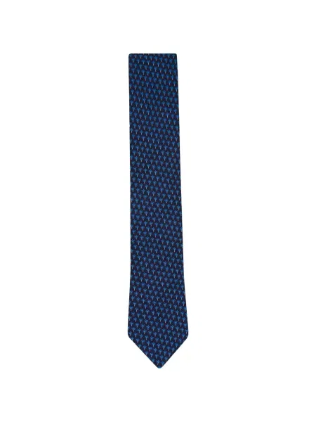 Cravată Zegna de mătase cu imagine negru