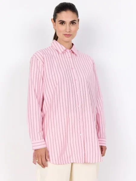 Soyaconcept® bluzka koszulowa SC-Bardot Kobiety różowy|wielokolorowy w S różowa