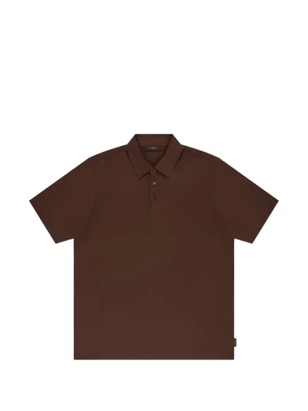 Tricou polo Slowear din jerseu maro