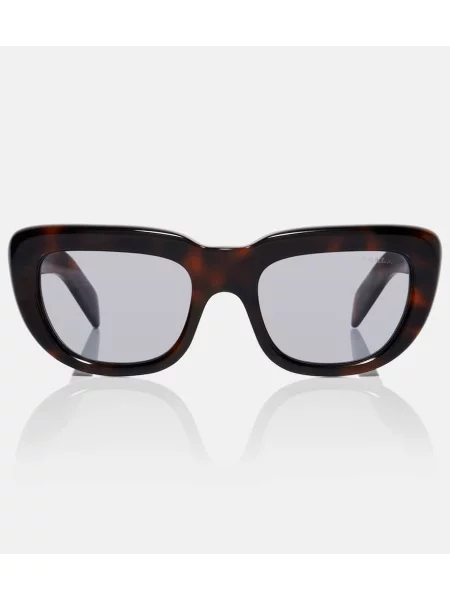 Ochelari de soare cu ochi de pisică Prada cu autograf maro