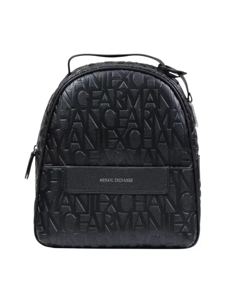 Plecak Armani Exchange skórzany czarny