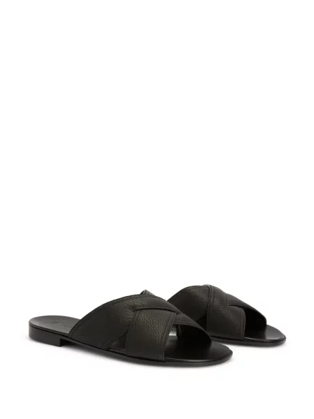 Кожени сандали Giuseppe Zanotti черно