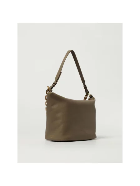 Torebka hobo Emporio Armani skórzana brązowa