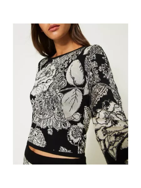 Bluza Twinset z kaszmiru czarna
