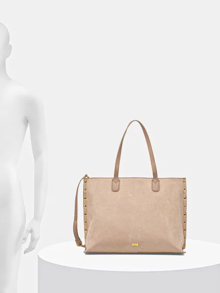 Műbőr shopper táska Morgan bézs