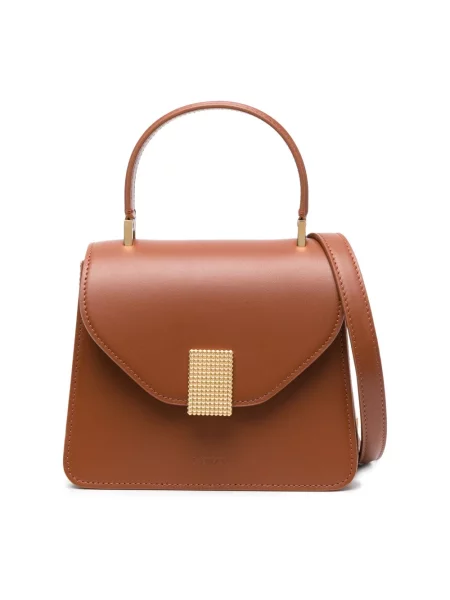 Top Lanvin skórzany brązowy