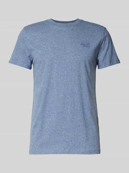 T-shirt z wyhaftowanym logo Superdry niebieska
