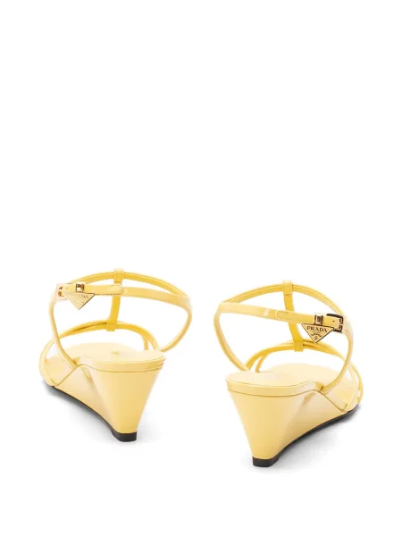 Sandale Prada din piele galben