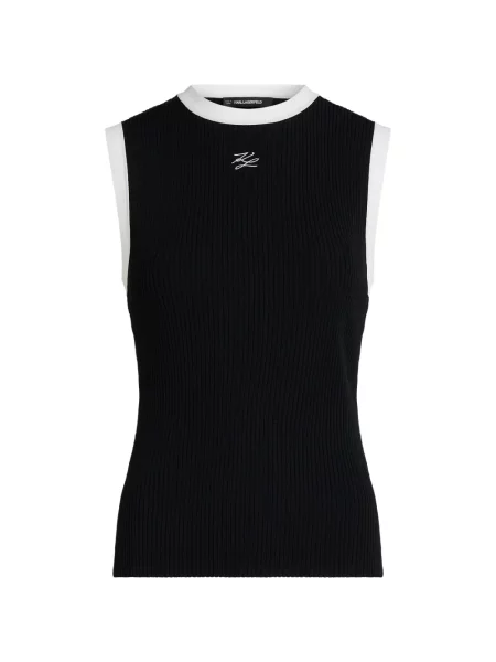 Top Karl Lagerfeld tricotate negru