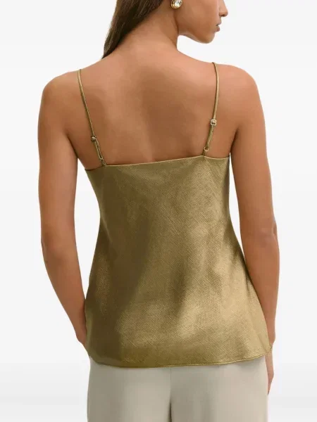 Top Brooks Brothers cu decolteu în V auriu