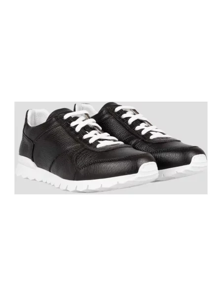 Sneakersy Kiton skórzane brązowe
