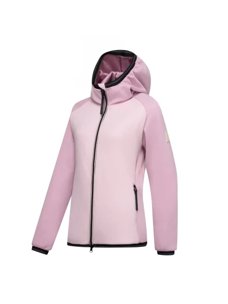 Bluza z kapturem Iselle z zamkiem błyskawicznym i polarem fioletowa