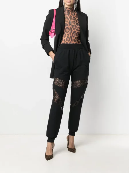 Nėriniuotos kelnės Philipp Plein juoda