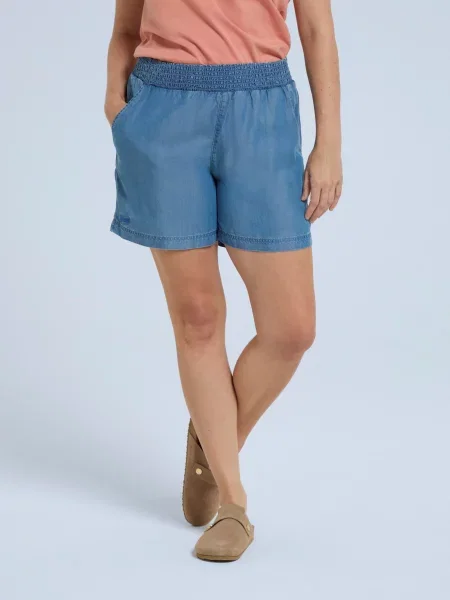 Carmen szorty plażowe z tencelu Blue