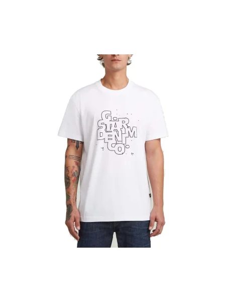 G-Star Raw Tričko HD Print biela