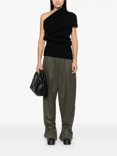 Top Rick Owens tricotate drapat negru