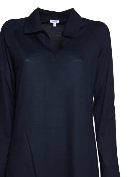 Gulerat lung rochie maxi Aspesi albastru