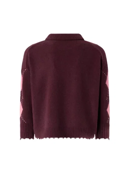 Sweter Pinko wełniany fioletowy