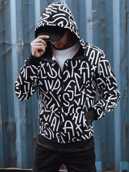 Bluza rozpinana z kapturem Dstreet czarna