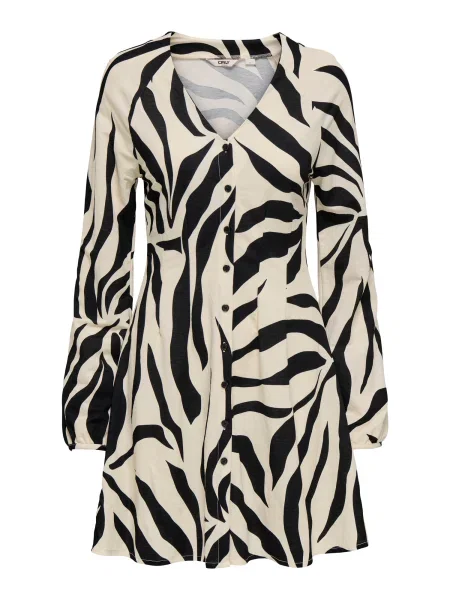 ONLY Dolga srajca ONLSAKURA ecru črna