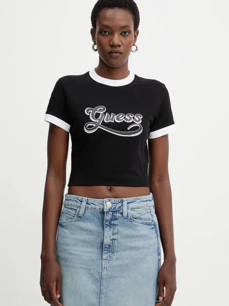 Тениска Guess дамска черно