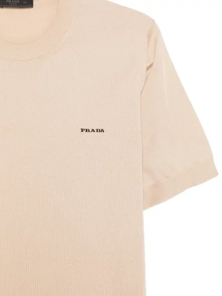 Tricou Prada scurt cu autograf