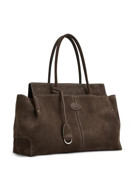 Szarvasbőr shopper táska Tod's autogrammal barna