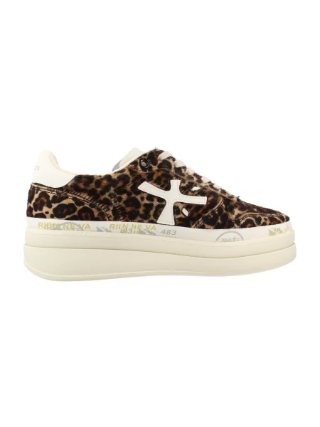 Premiata Sneakers MICOL cu adaos de piele maro