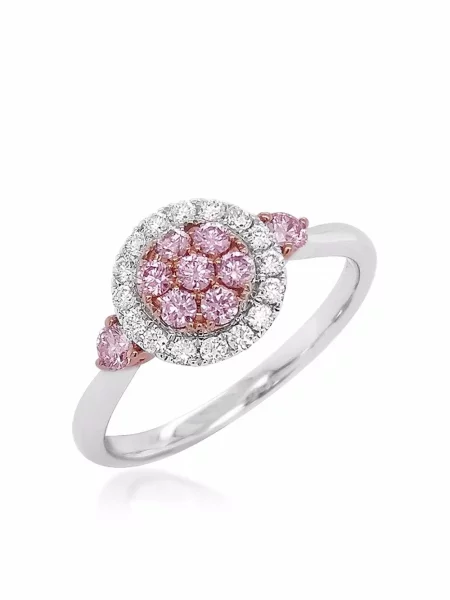 Žiedas Hyt Jewelry su argyle raštu rožinė