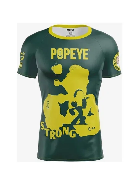 Koszulka rowerowa Otso Popeye ciemny żółty S czarny