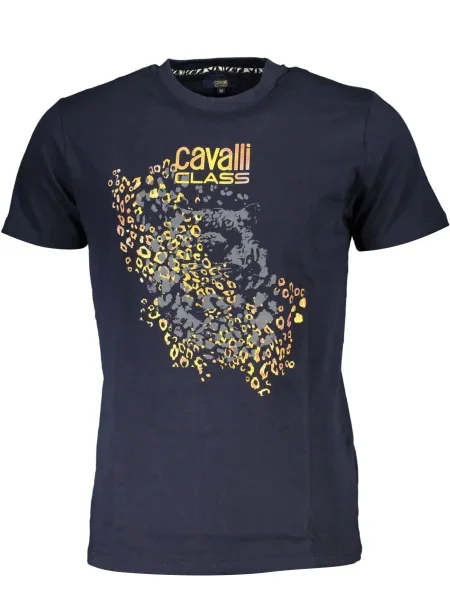 Tricou Cavalli Class cu mâneci scurte albastru