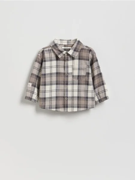 Reserved Cămașă din în carouri maro