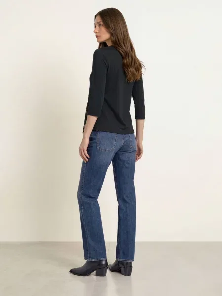 Calvin Klein Tričko S Rukávem A Krajkou černá