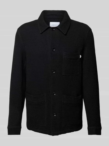 Kurtka koszulowa z fakturowanym wzorem model ‘Workwear’ Rotholz