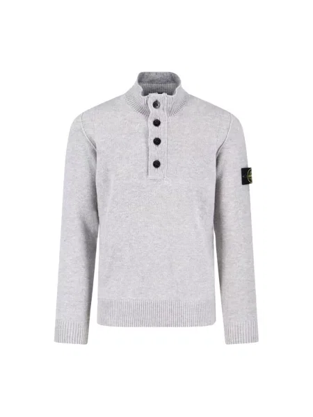 Sweter Stone Island z kamieniami szary