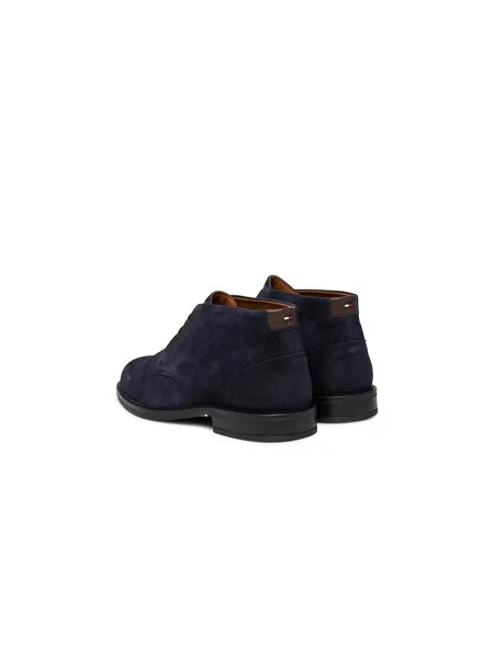 Bakancs Tommy Hilfiger Corporate Dressy Suede Lace Boot Sötétkék