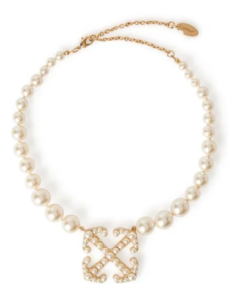 Colier Off-white cu perle