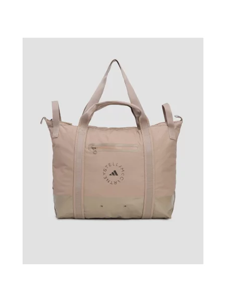 Geantă adidas x Stella McCartney Tote Chalk Brown/ Black Universal maro