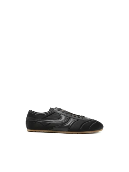 Satynowe sneakersy Dries Van Noten czarne