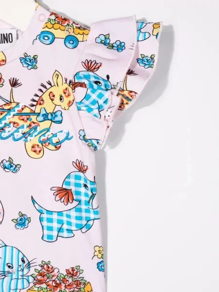 Koszulka dziecięca Moschino różowa