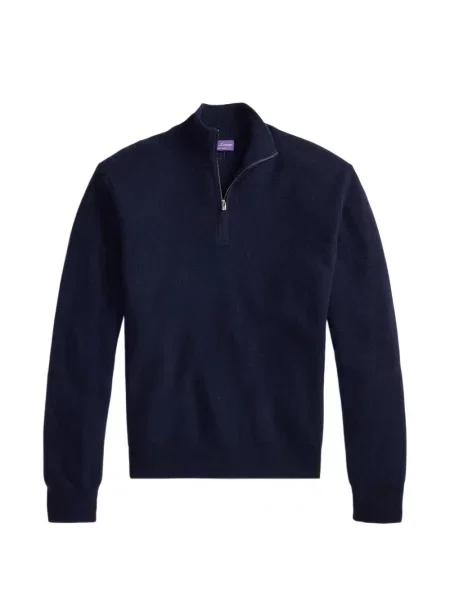 Pulover Ralph Lauren Purple Label din cașmir albastru