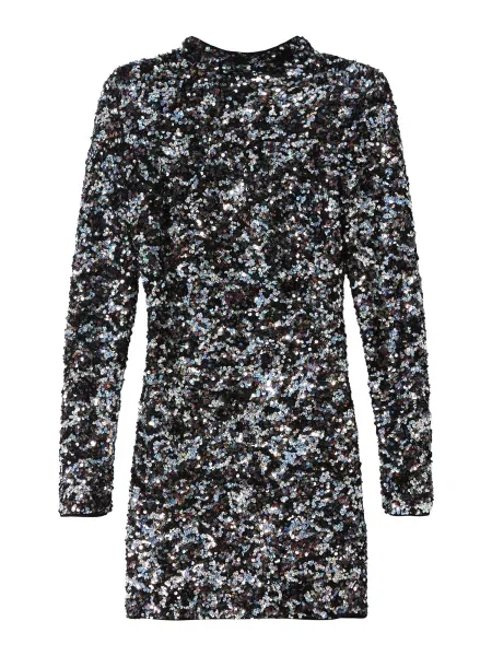 Bershka Rochie bej / opal / maro mokka negru