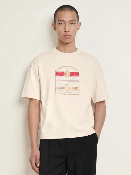 About:Blank T-Shirt weiss czerwona