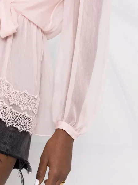 Μπλούζα Alberta Ferretti κρουαζέ ροζ