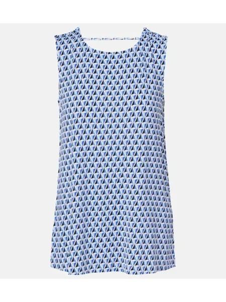 Top Max Mara cu imagine albastru